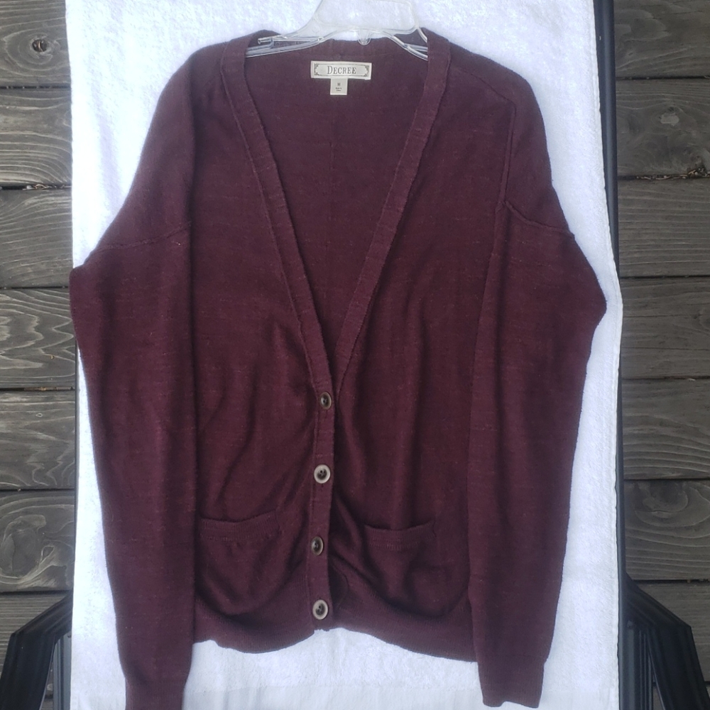 Maroon Cardigan